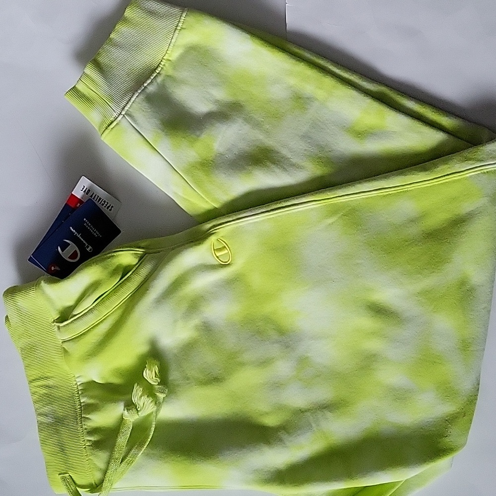 Champion powerblend women`s fleece  joggers sweatpants deep dye size L XL lime